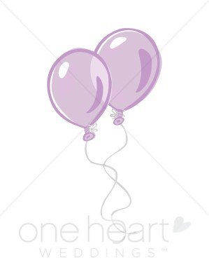Purple Balloons Clipart   Wedding Balloons Clipart