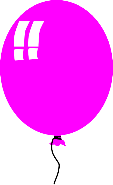 Single Pink Balloon   Free Images At Clker Com   Vector Clip Art