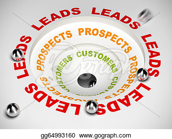 Conversion Funnel   Leads To Sales  Clipart Illustrations Gg64993160