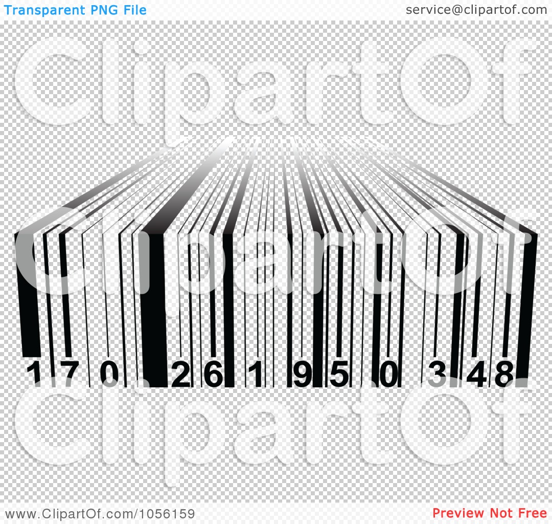 Free Vector Clip Art Illustration Of A Black And White 3d Bar Code
