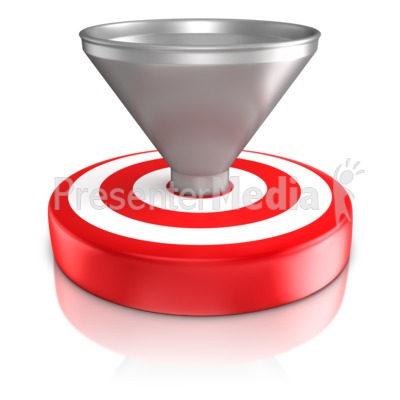 Funnel On Bullseye   Business And Finance   Great Clipart For