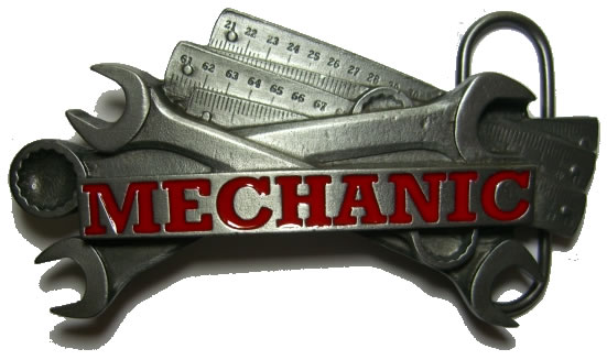 Mechanic Tools Belt Buckle   Display Stand