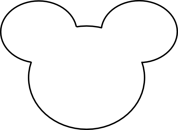 Mickey Mouse Outline Clip Art At Clker Com   Vector Clip Art Online