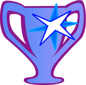 Prize Cup Trophy Victory Medallion Stars   Vector Clip Art