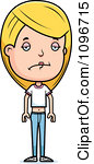 Sad Teenage Girl Clipart 1096715 Clipart Sad Blond Adolescent Teenage