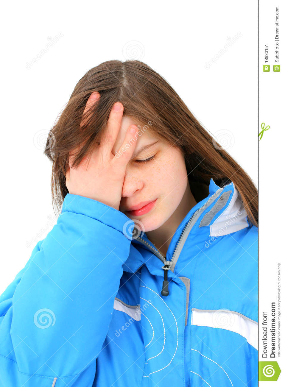 Sad Teenage Girl Stock Image   Image  18980151