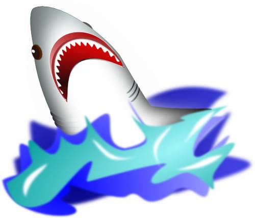 Shark With Mouth Open Clip Art   Clipart Panda   Free Clipart Images