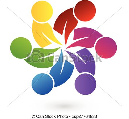 Vectors Of Logo Teamwork People   Logo Concept Of Community Unity