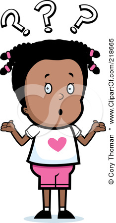 218665 Royalty Free Rf Clipart Illustration Of A Confused Black Girl