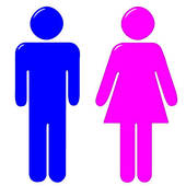 3d Male And Female Silhouettes   Clipart Graphic