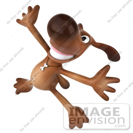 42974 Royalty Free  Rf  Clipart Illustration Of A 3d Brown Dog Mascot