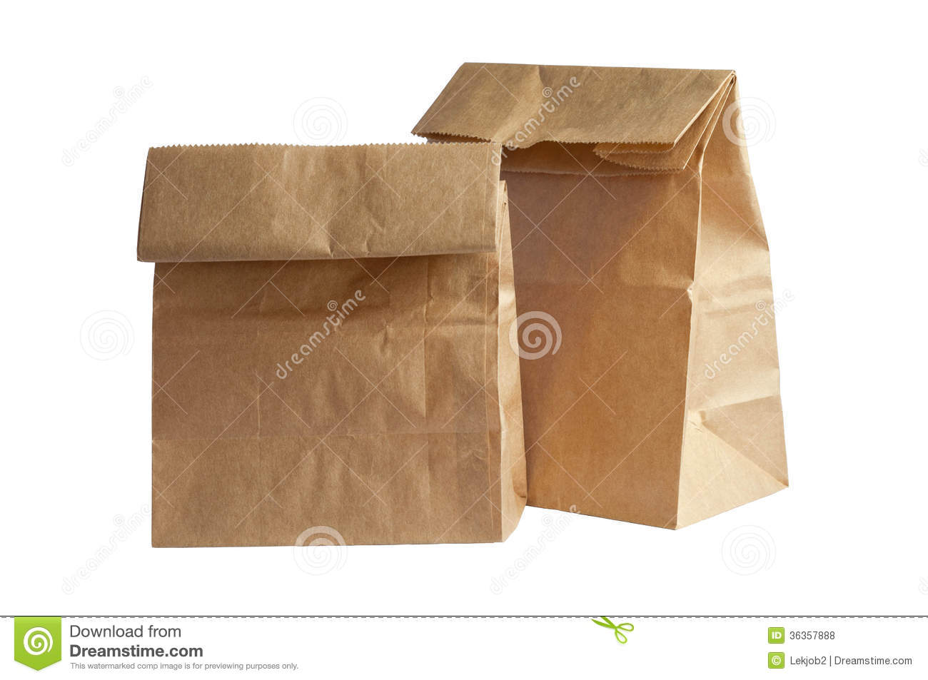 Brown Bag Lunch Clipart Two Brown Paper Bag Lunch With