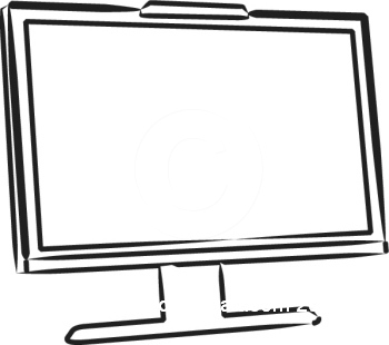 Computer Screen Clipart Black And White   Clipart Panda   Free Clipart