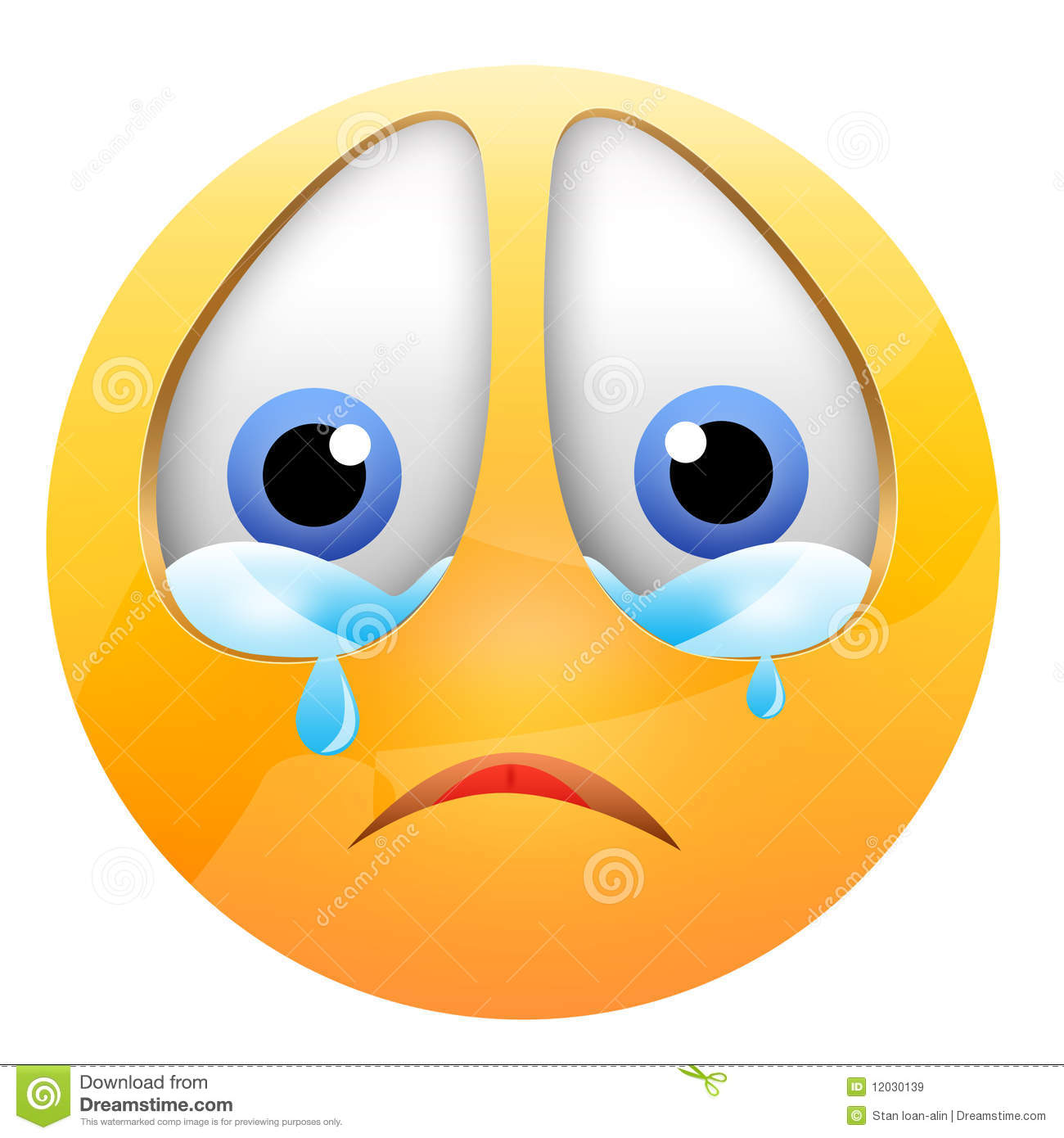 Crying Smiley Royalty Free Stock Images   Image  12030139