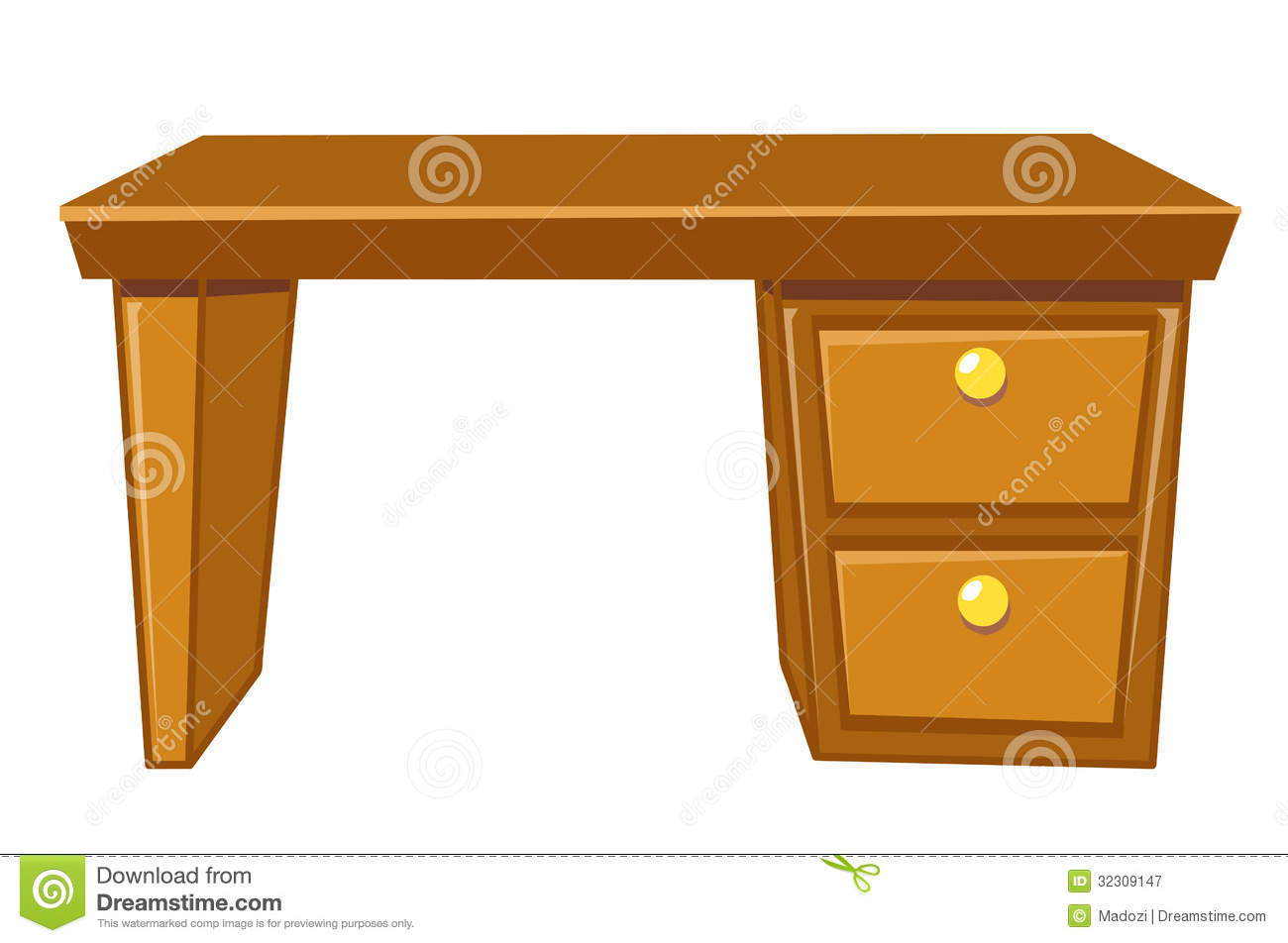 Office Desk Isolated Royalty Free Stock Photography   Image  32309147