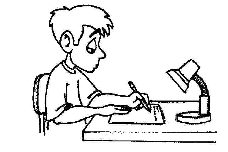 Student Writing Clipart Black And White Images   Pictures   Becuo