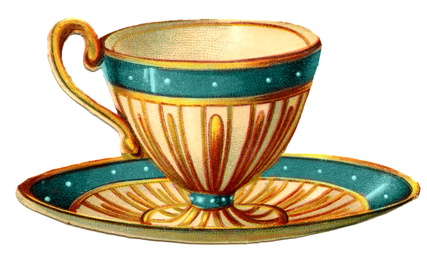 Vintage Tea Cup Clipart Vintage Graphics Pretty