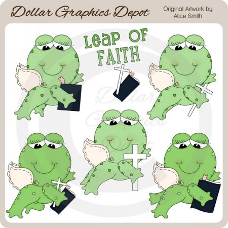 Leap Of Faith Frogs   Clip Art    Dgd Exclusive     1 00   Dollar