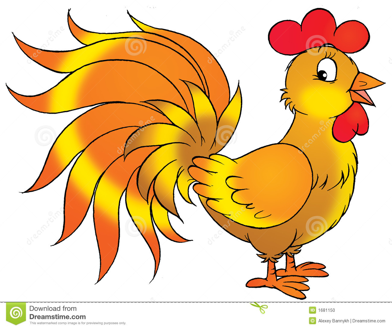 Rooster Cartoon Illustration
