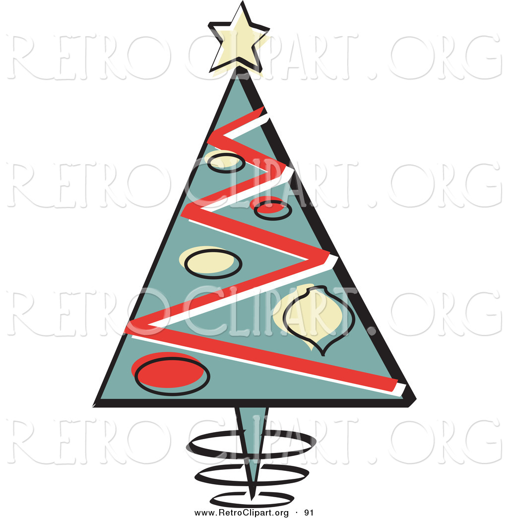 Triangular Christmas Tree With Ornaments And A Star On Top Over White