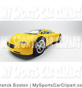 Clip Art Of A Modern Yellow Audi Sports Car From The Front By Frank