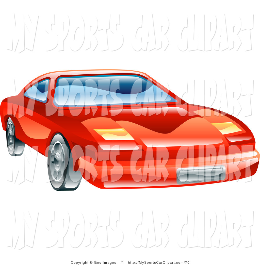 Larger Preview  Clip Art Of The Front Of A Shiny Red Car With Flip