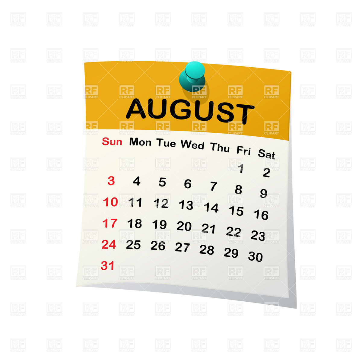 August 2014 Month Calendar 20541 Design Elements Download Royalty    