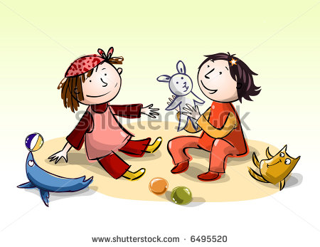 Children Sharing Toys Clipart   Free Clip Art Images