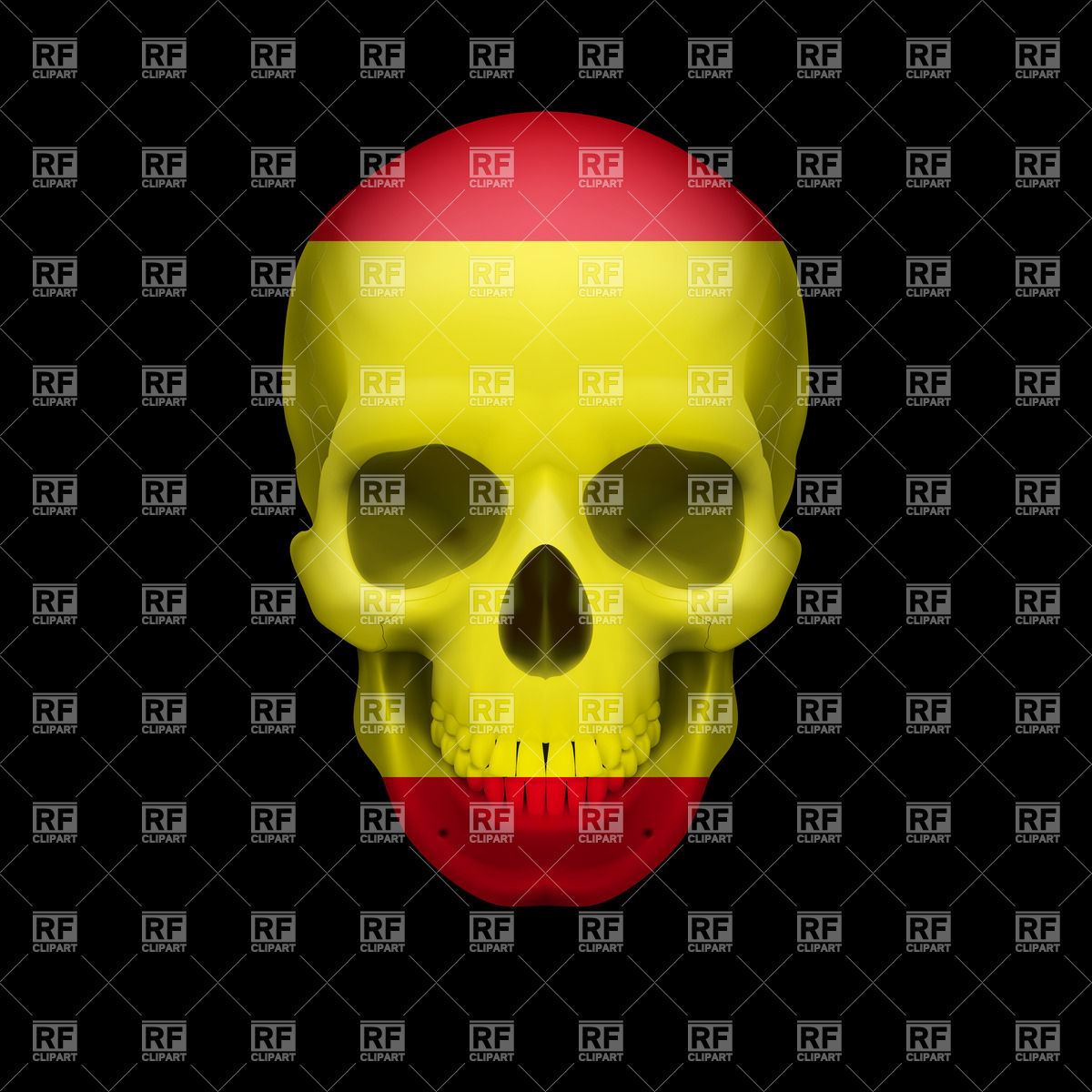 Flag On Human Skull 35120 Download Royalty Free Vector Clipart  Eps
