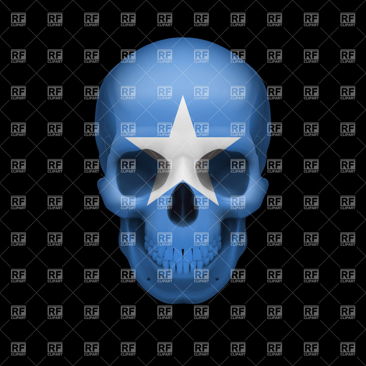 Human Skull With Flag Of Somalia 35113 Download Royalty Free Vector    