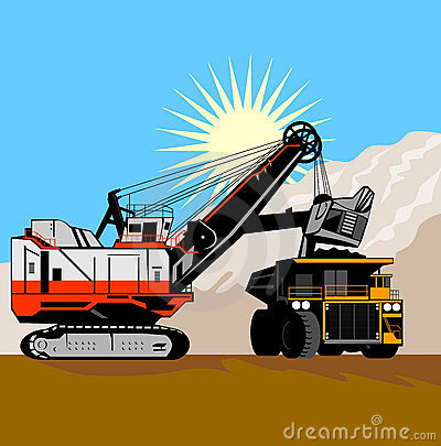 More Similar Stock Images Of   Excavator And Dump Truck
