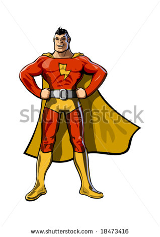 Flash Superhero Clipart The Superhero   Stock Vector