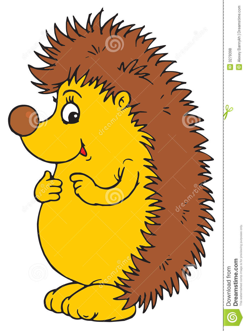 Silly Hedgehog Character Royalty Free Stock Photos   Image  3279398