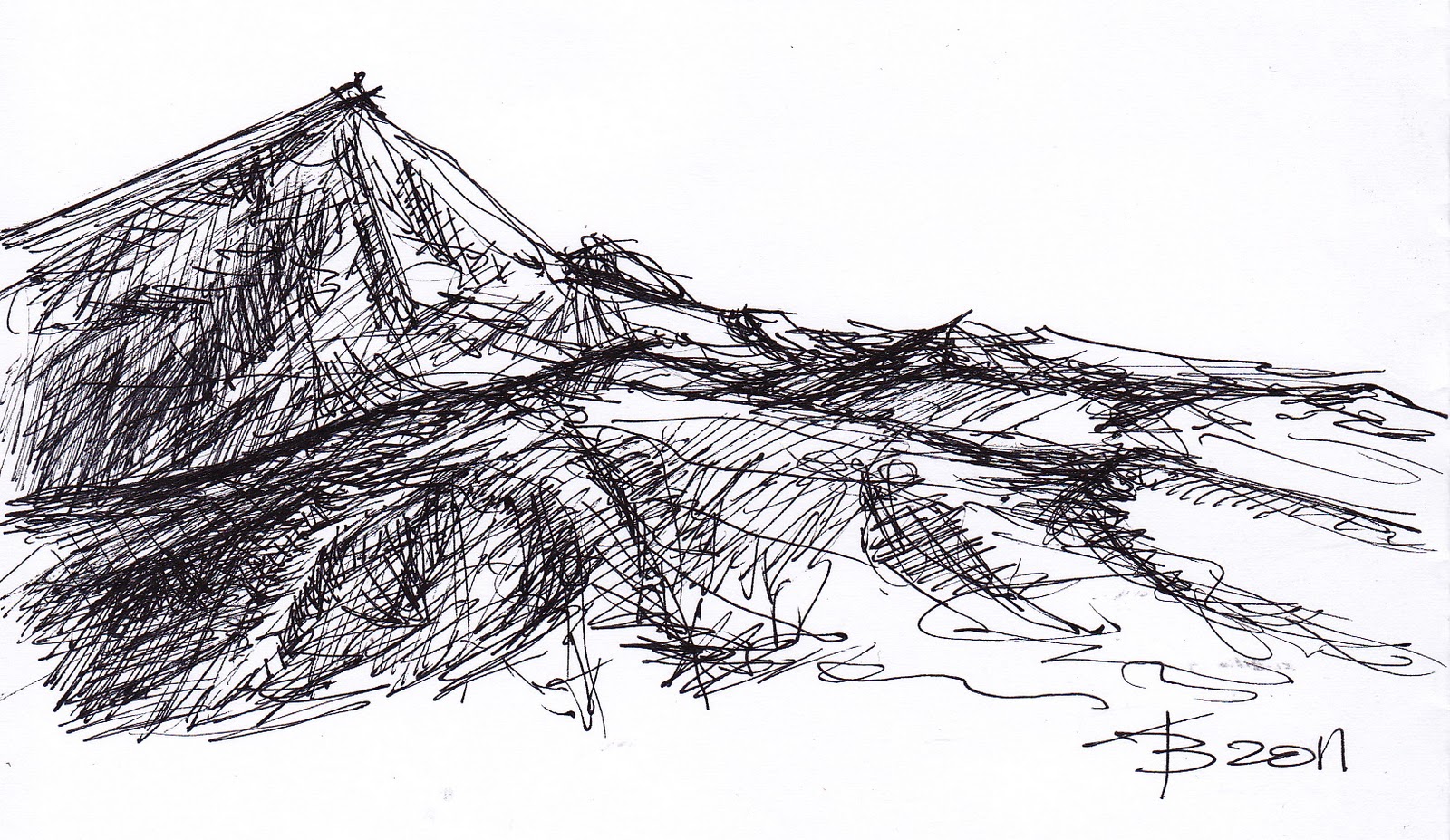 Mountain Sketch Sketch 237  Scribble Mountain