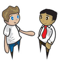 Two People Talking Clipart