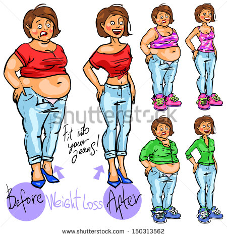 Weight Loss Before And After Clipart Young Woman Before And After
