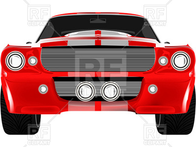 The Front Of A Red Car Royalty Free Clipart Picture Car Pictures