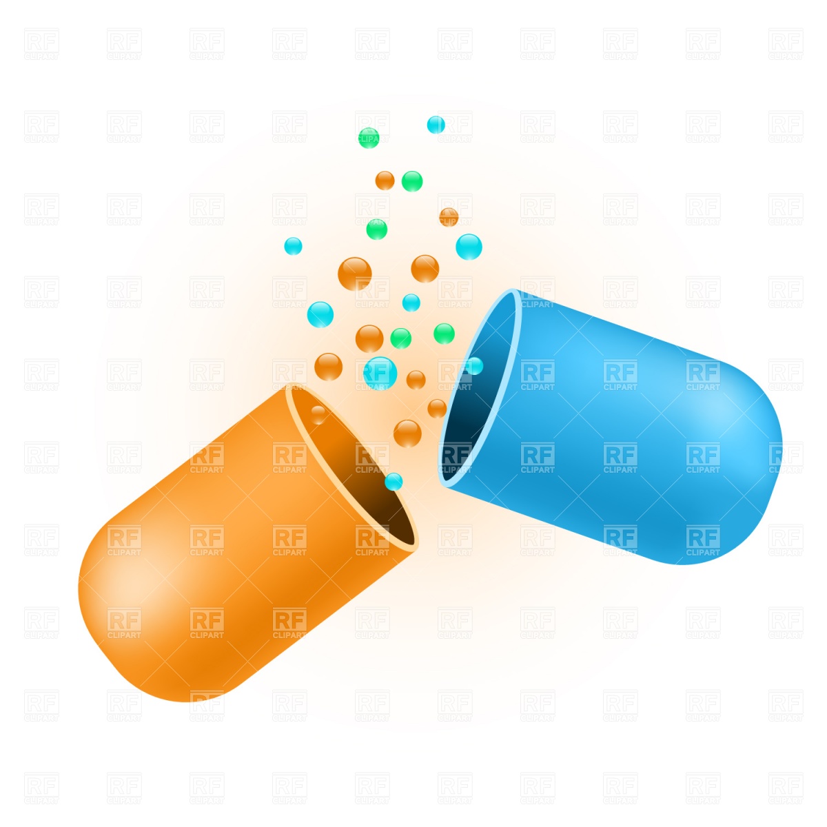 From A Broken Pill Capsule Download Royalty Free Vector Clipart  Eps