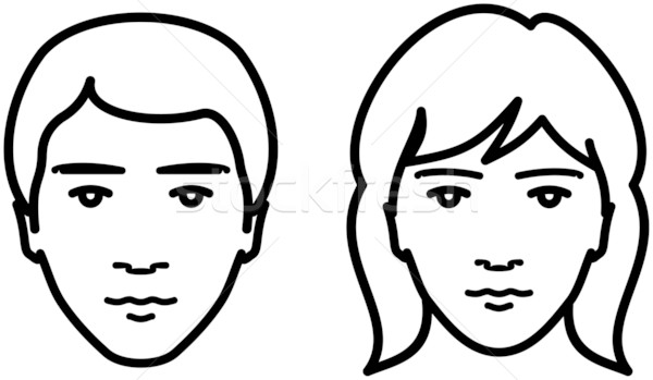 482113 Human Faces   Male And Female    Vector Illustration By Mr