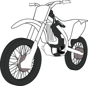 Black White Motorcycle Clip Art At Clker Com   Vector Clip Art Online