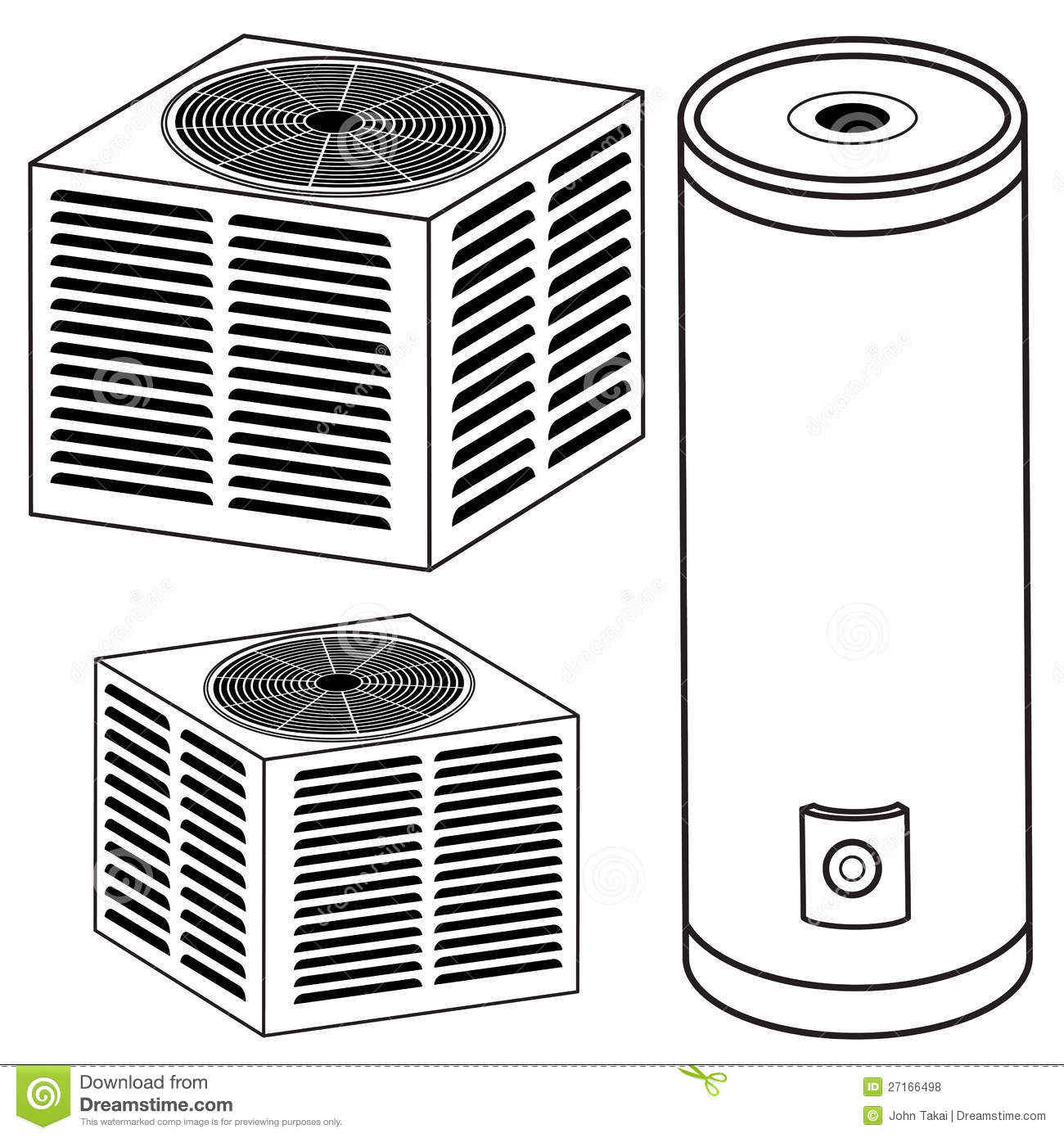 Central Air Conditioner Clipart Heater And Air Conditioner