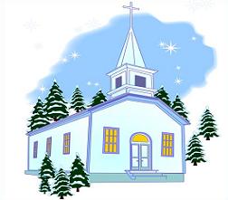 Free Winter Church Clipart
