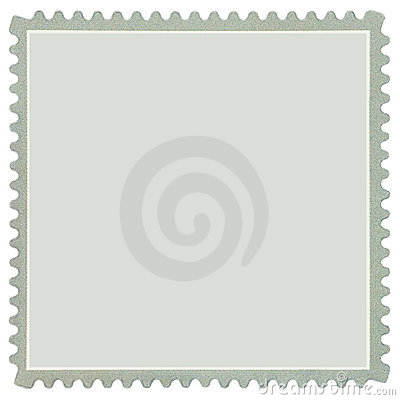 Square Blank Postage Stamp In Grey Macro Isolated Stock Photo   Image