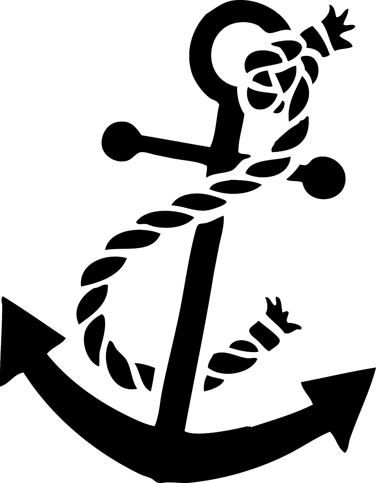 Anchor With Rope Clipart Vintage Clip Art   Anchor
