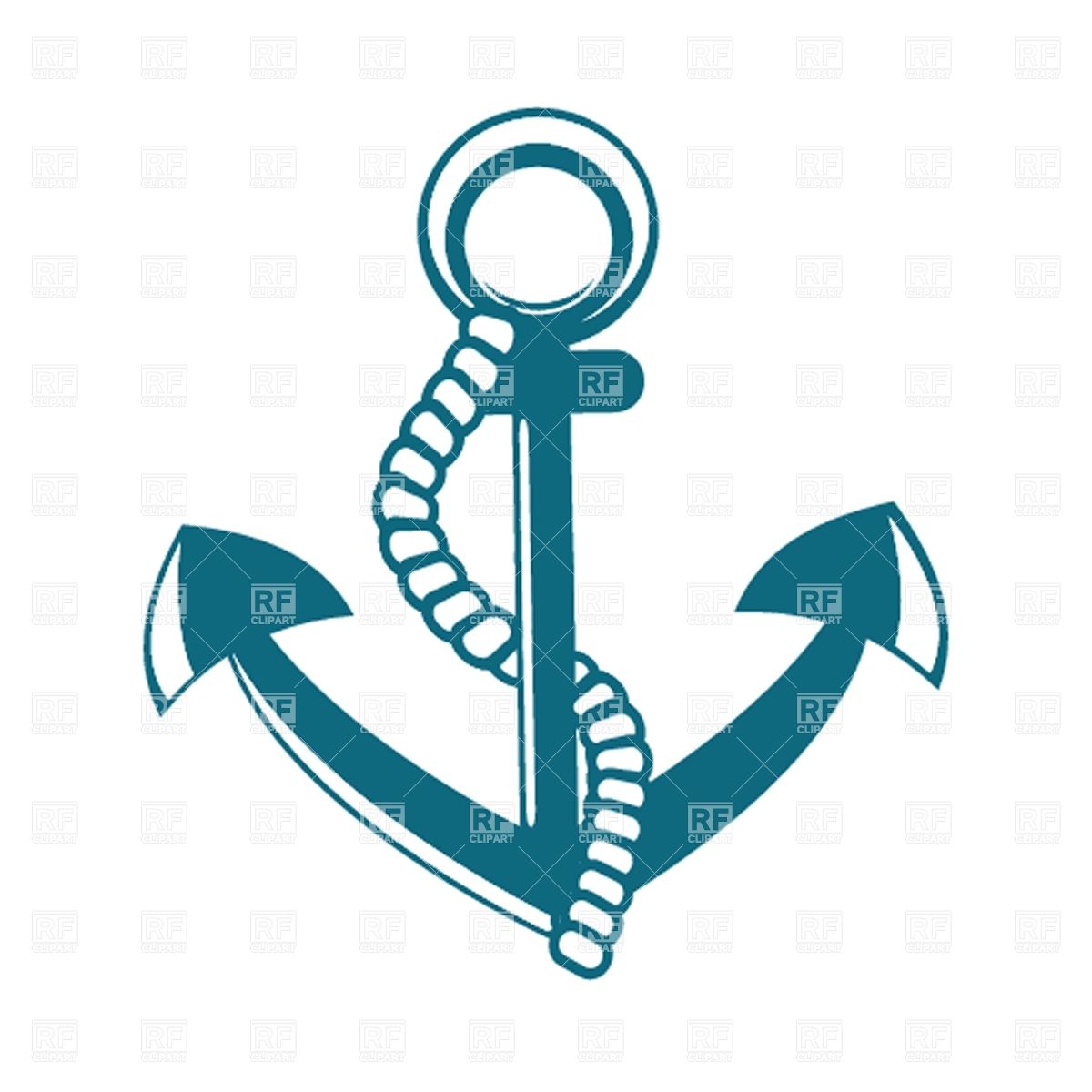 Anchor With Rope Download Royalty Free Vector Clipart  Eps