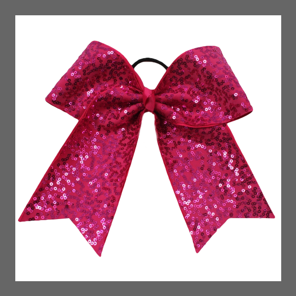 Cheer Bow Sequin Pink
