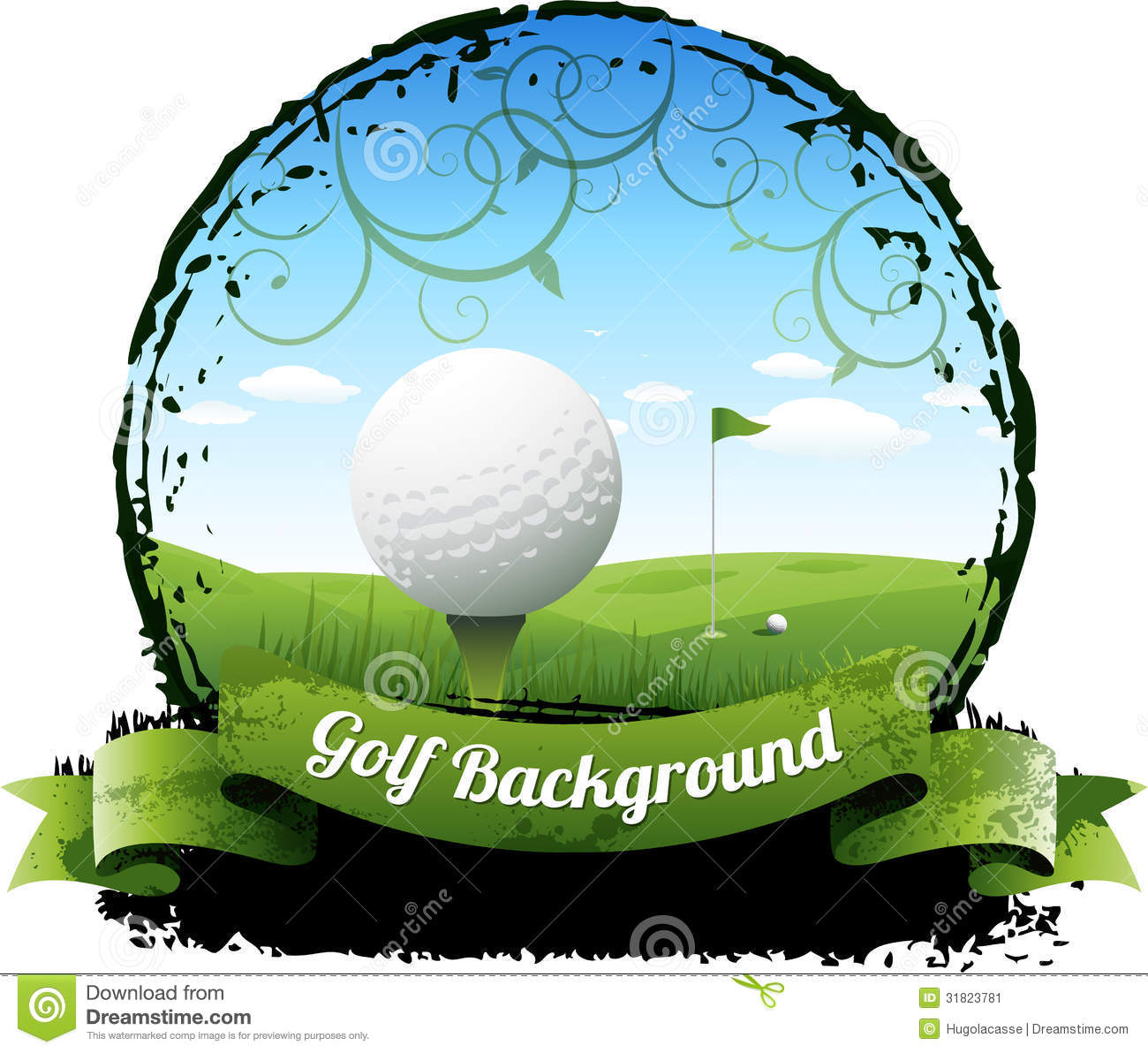 Golf Tournament Clipart Golf Background Stock Image