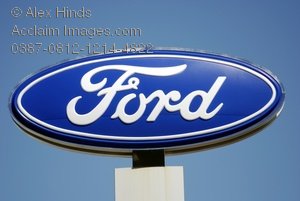 Ford Motor Company Sign Above A Car Dealership Clipart   Ford Motor