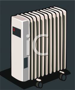 Portable Radiant Heater   Royalty Free Clipart Picture