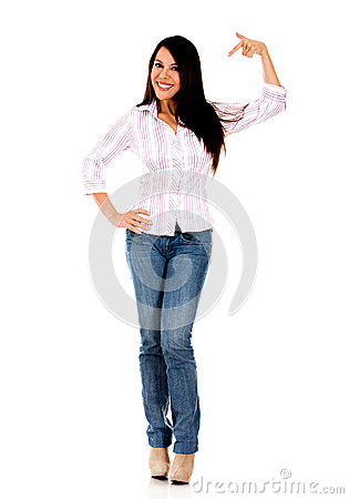 Thumbs Pointing To Self Clipart Woman Pointing At Herself
